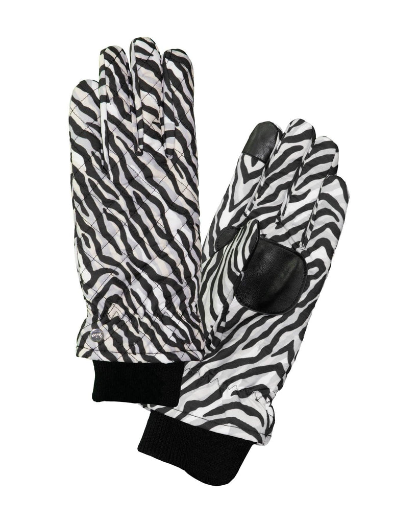 Echo - Abstract Zebra Puffer Gloves