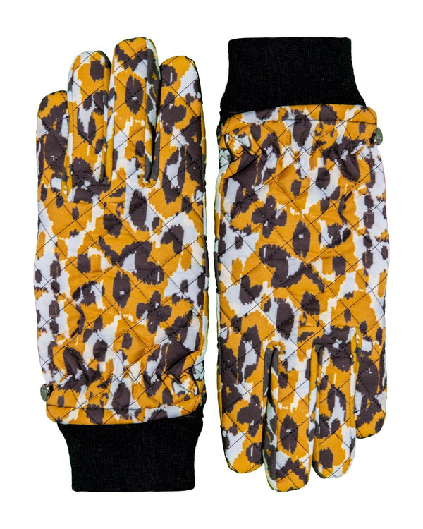 Echo - Leopard Camo Quilted Puffer Gloves
