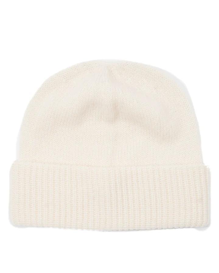 Echo Lofty Wool & Cashmere Beanie in cream. Crosby Wool and Cashmere Hat – Echo main image 4