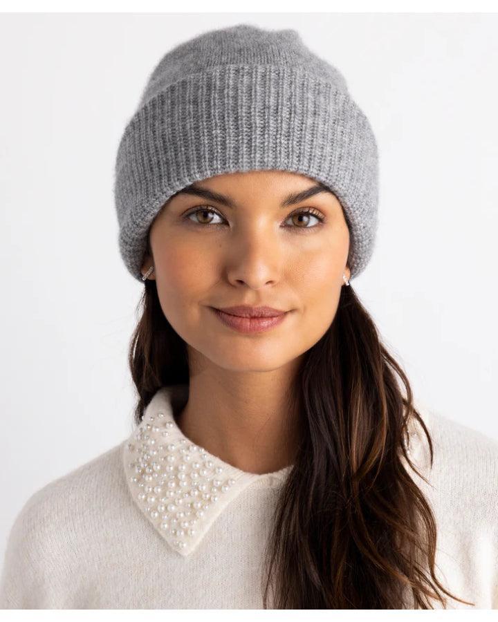 Echo Lofty Wool & Cashmere Beanie in cream. ECHO Women main image 4