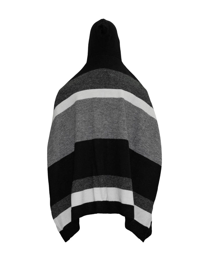 Echo - Striped Hooded Poncho