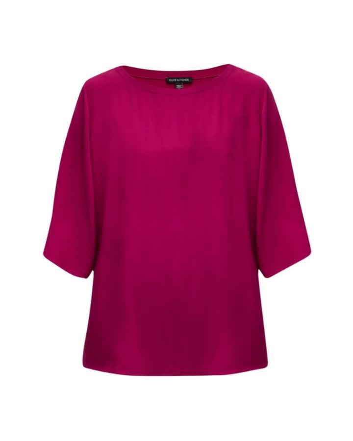 Eileen Fisher - Ballet Neck Silk Georgette Top