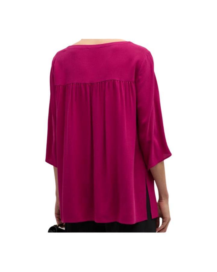 Eileen Fisher - Ballet Neck Silk Georgette Top