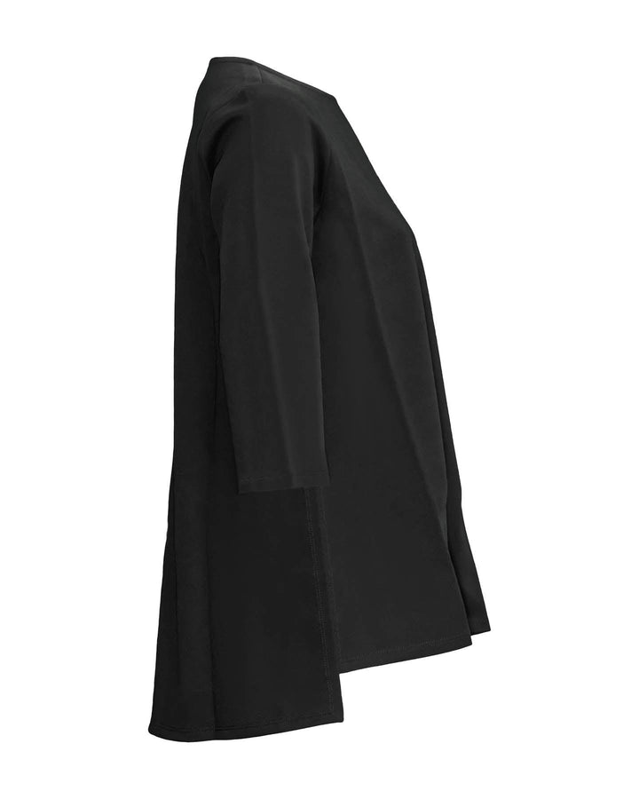 Eileen Fisher - Boatneck 3/4 Length Sleeve High Low Hem Top