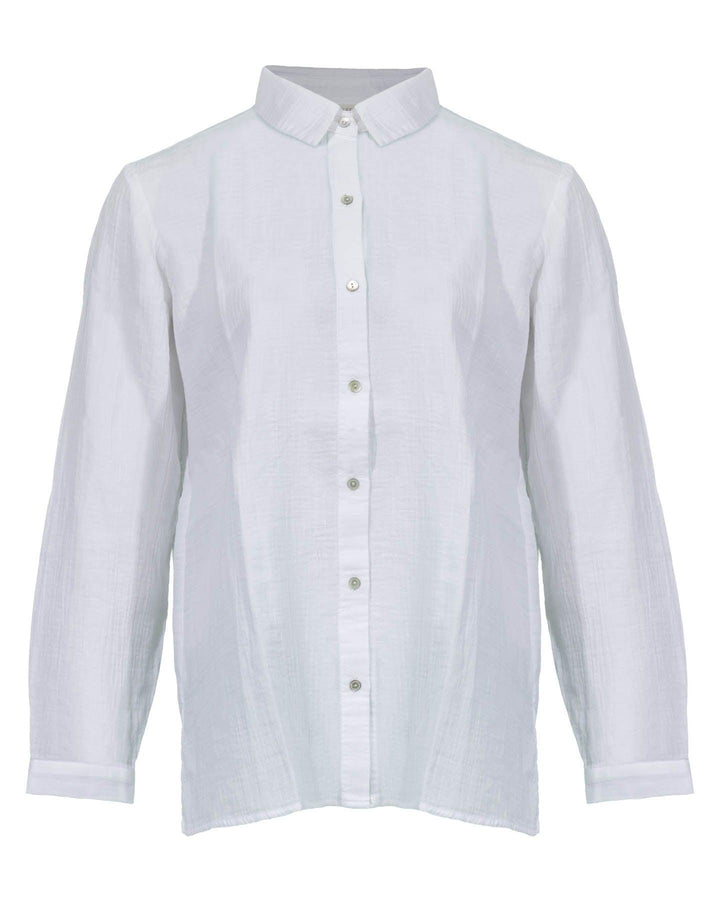 Eileen Fisher - Classic Collar Cotton Ripple Shirt