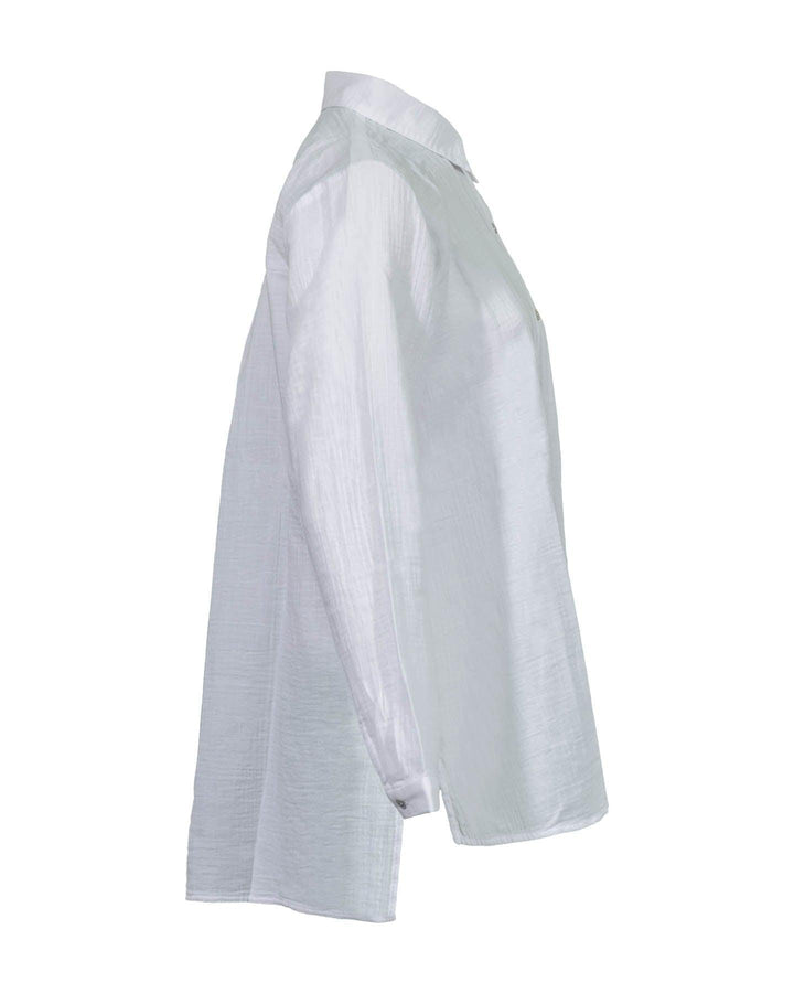 Eileen Fisher - Classic Collar Cotton Ripple Shirt