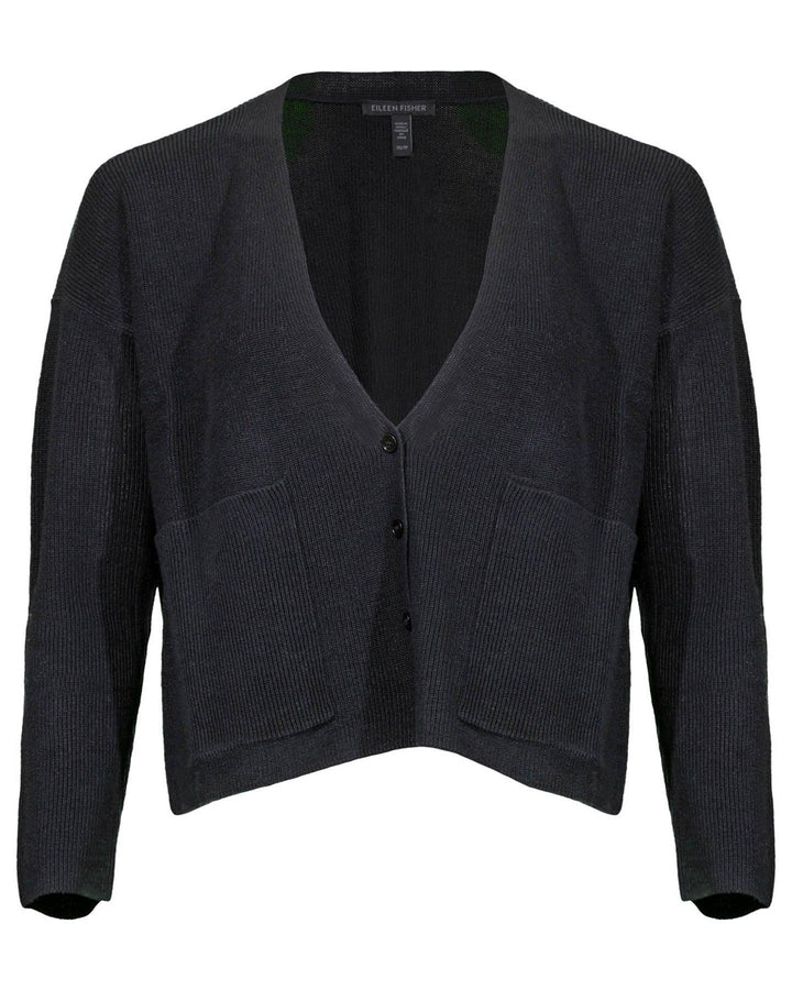 Eileen Fisher - Cotton Blend V-Neck Cardigan