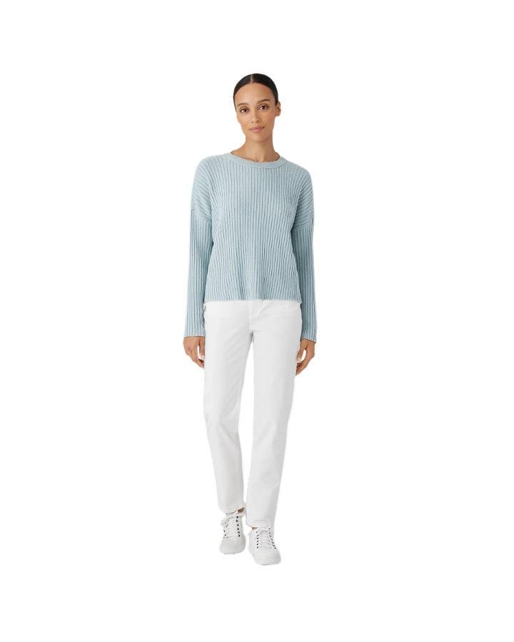Eileen Fisher - Cotton Cashmere Box Pullover Frost