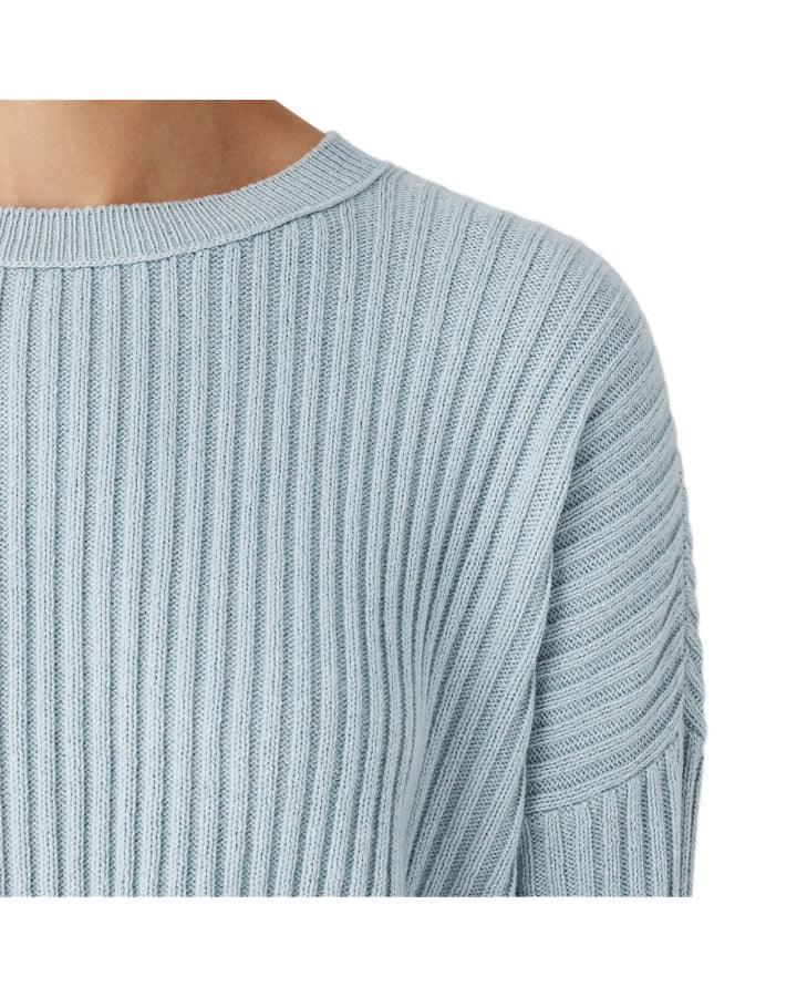 Eileen Fisher - Cotton Cashmere Box Pullover Frost