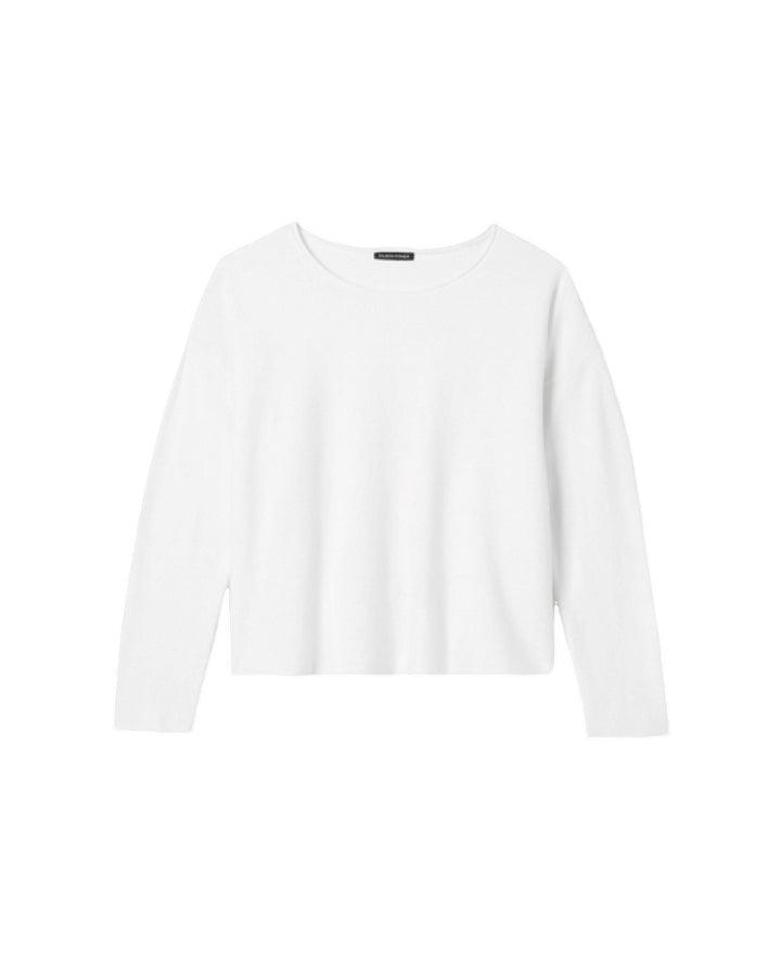 Eileen Fisher - Eileen Fisher Jewel Neck Knit Box Top