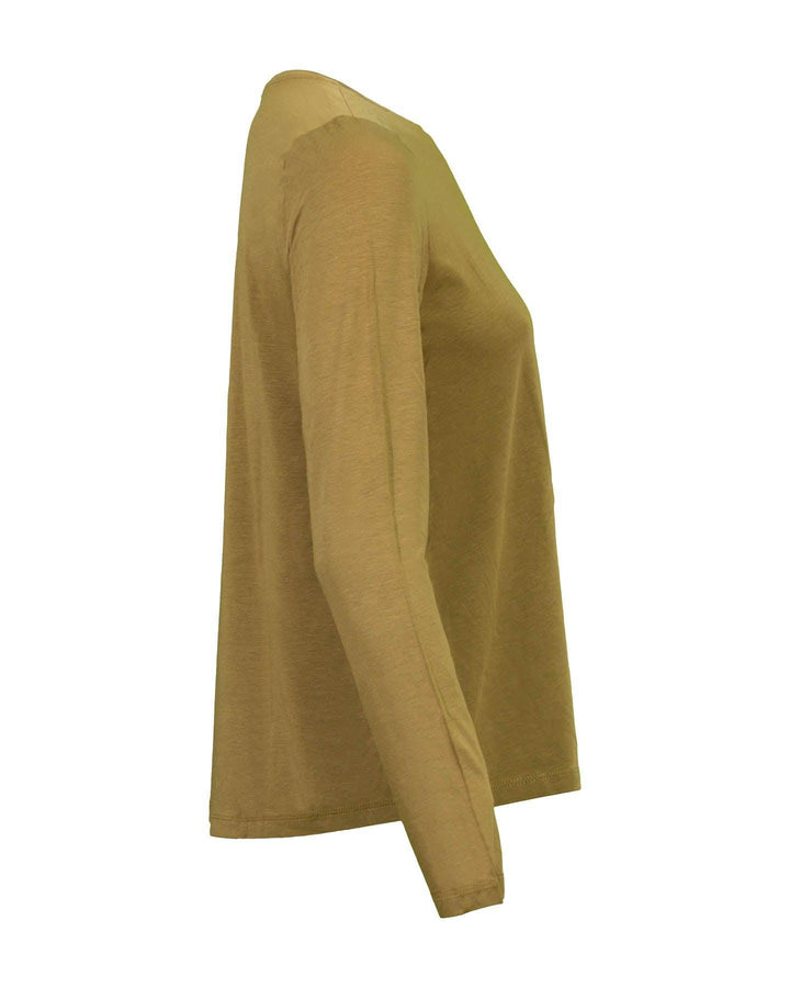 Eileen Fisher - Fine Jersey Crew Neck Top Butternut