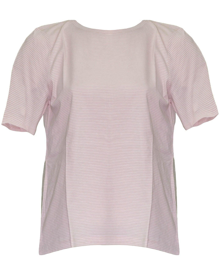 Eileen Fisher - Fine Stripe T-Shirt Powder