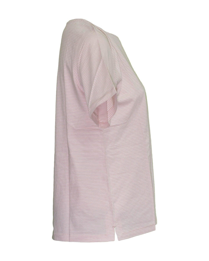 Eileen Fisher - Fine Stripe T-Shirt Powder