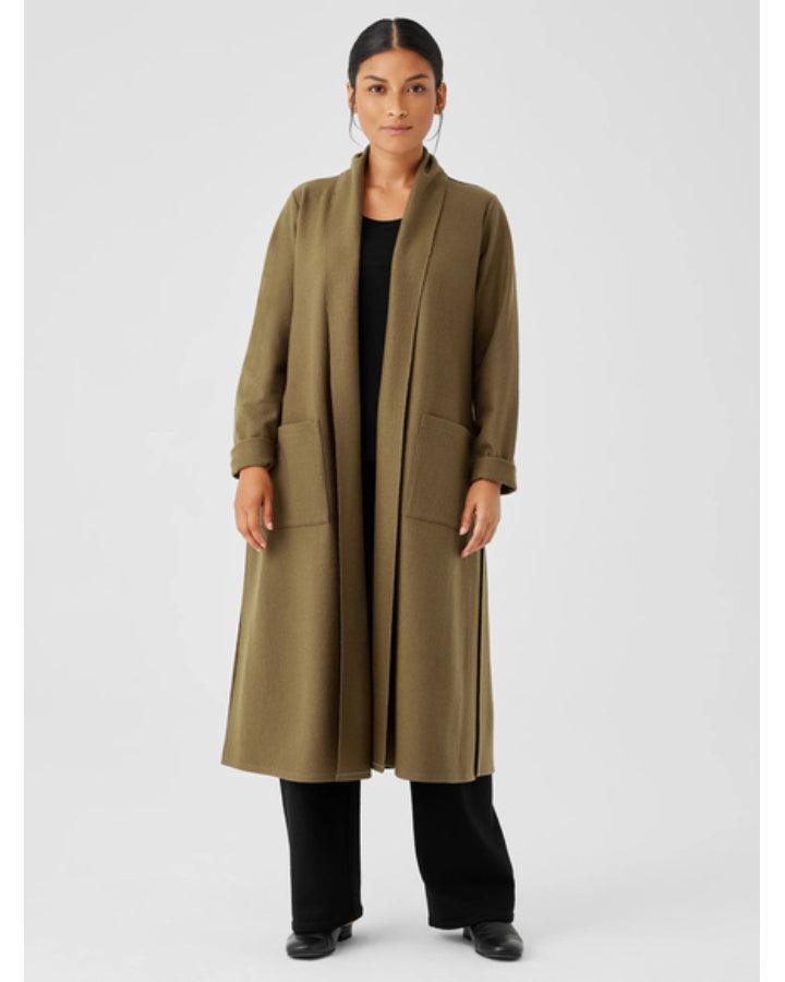 Eileen Fisher - High Collar Long Jacket