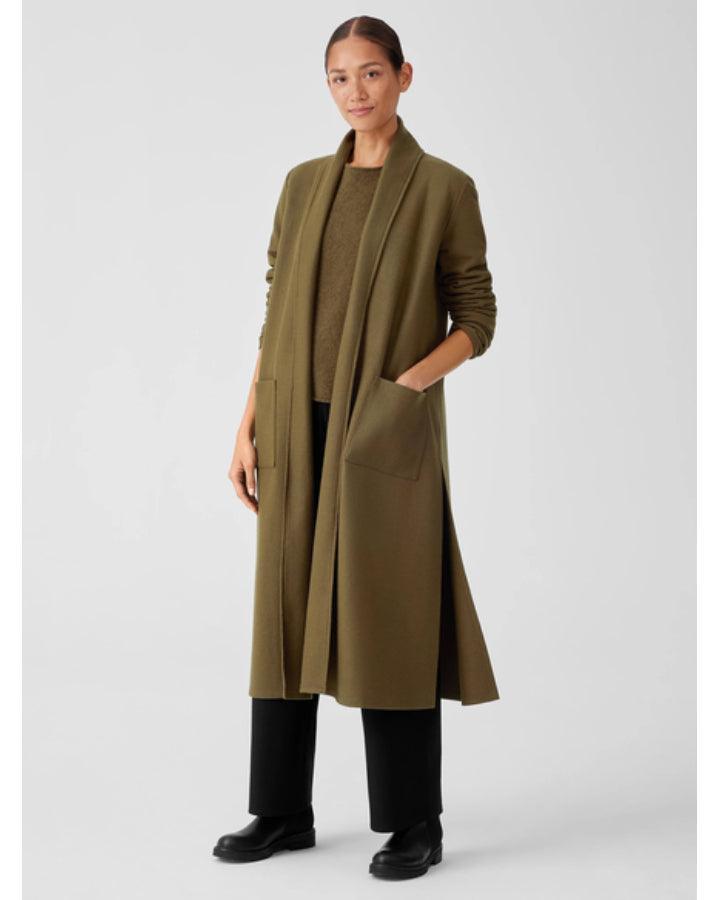 Eileen Fisher - High Collar Long Jacket