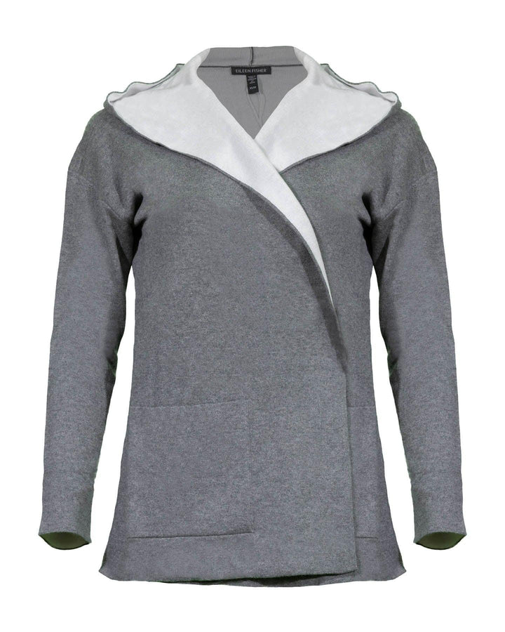 Eileen Fisher - Hooded Cotton Blend Cardigan