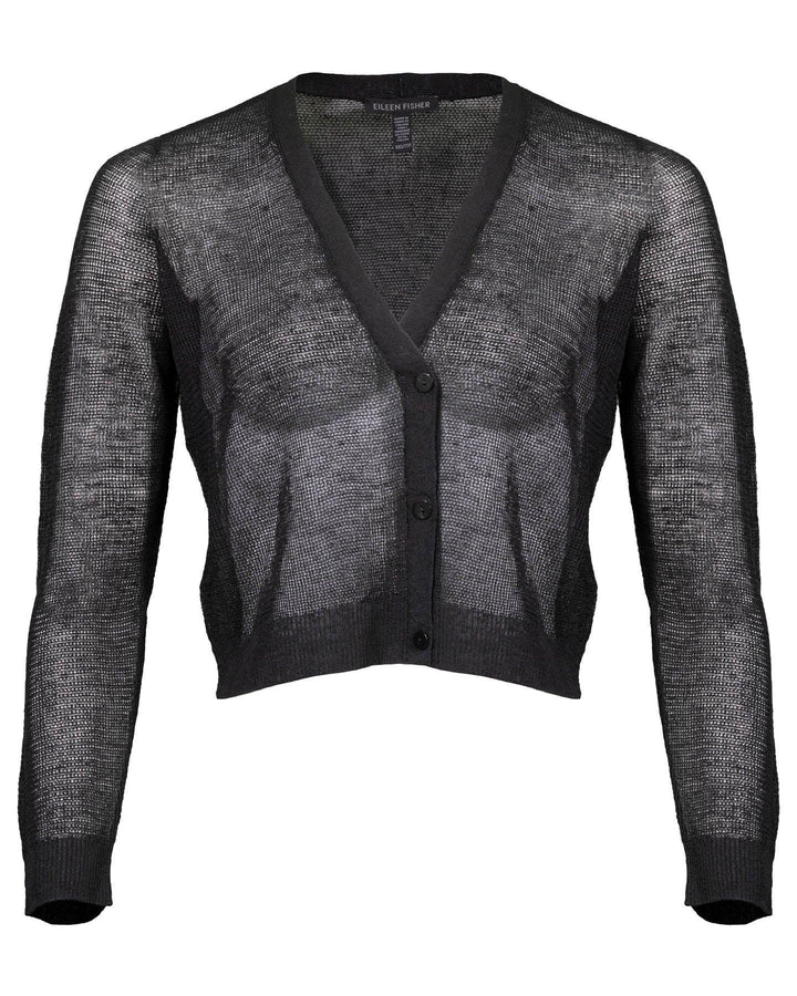 Eileen Fisher - Linen Crepe Cropped Cardigan