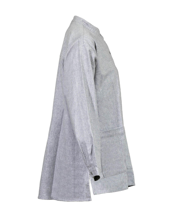 Eileen Fisher - Mandarin Collar Flannel Shirt