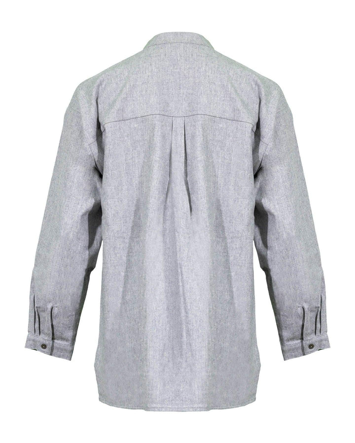 Eileen Fisher - Mandarin Collar Flannel Shirt