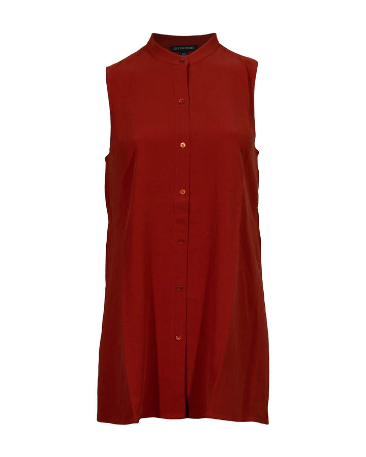 Eileen Fisher - Mandarin Collar Tunic Shirt