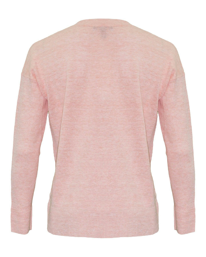 Eileen Fisher - Melange V-Neck Box Top Grapefruit