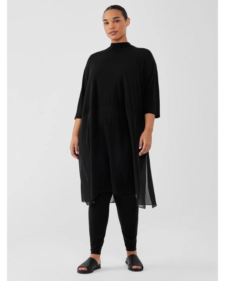 Eileen Fisher - Mock Neck Silk Tunic