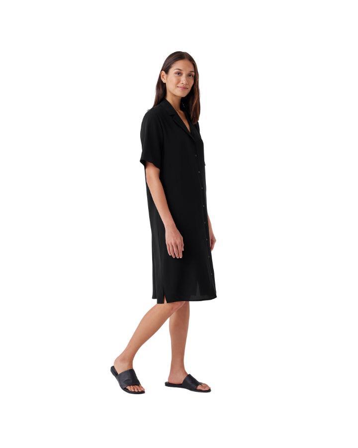 Eileen Fisher - Notch Collar Shirt Dress
