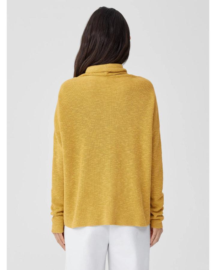 Eileen Fisher - Organic Linen Cotton Slub Funnel Neck Top