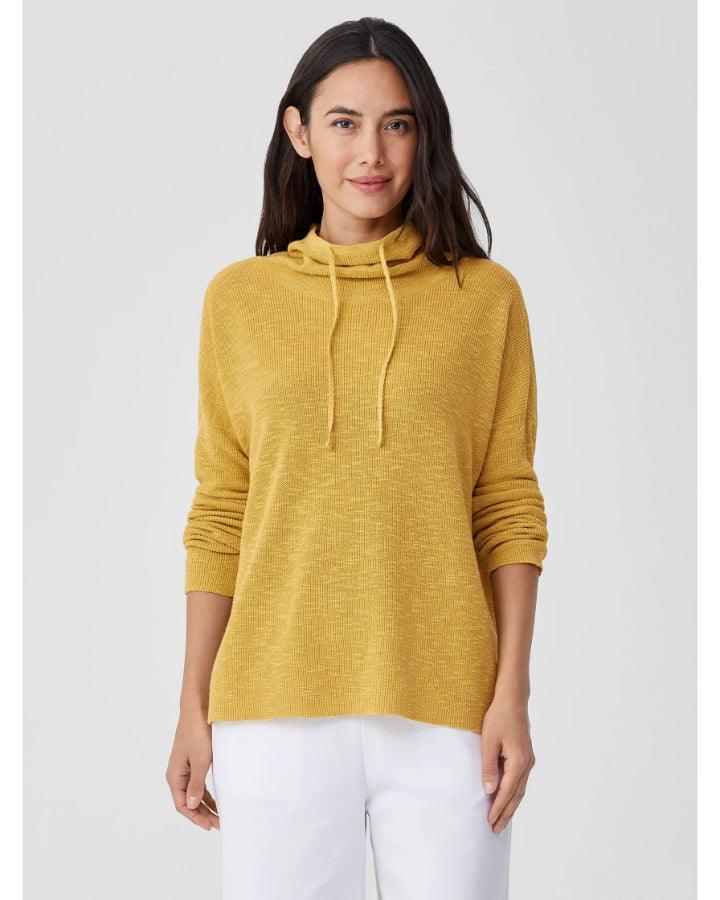 Eileen Fisher - Organic Linen Cotton Slub Funnel Neck Top