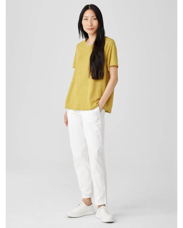 Eileen Fisher - Organic Linen Jersey Crew Neck Tee