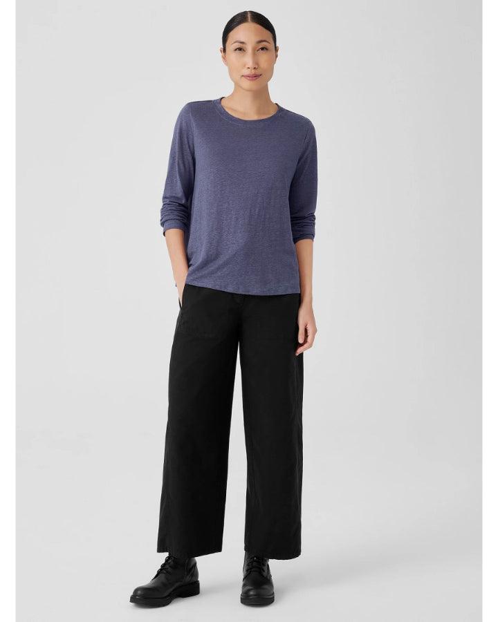 Eileen Fisher - Organic Linen Jersey Long Sleeve Top