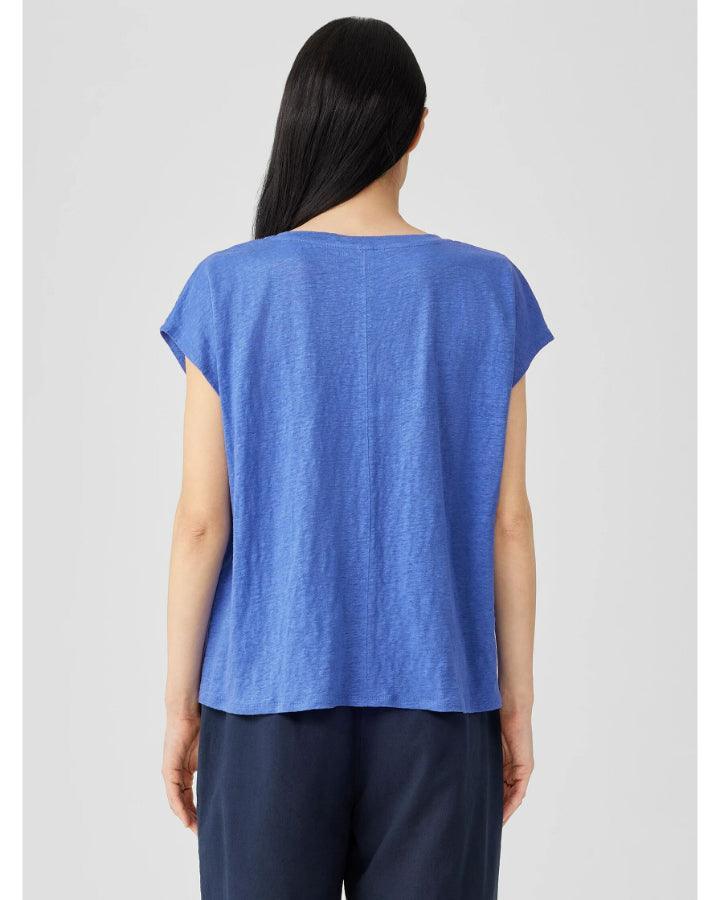 Eileen Fisher - Organic Linen Jersey V-Neck Tee
