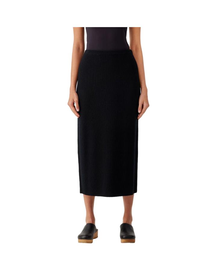Eileen Fisher - Ribbed Knit Long Pencil Skirt