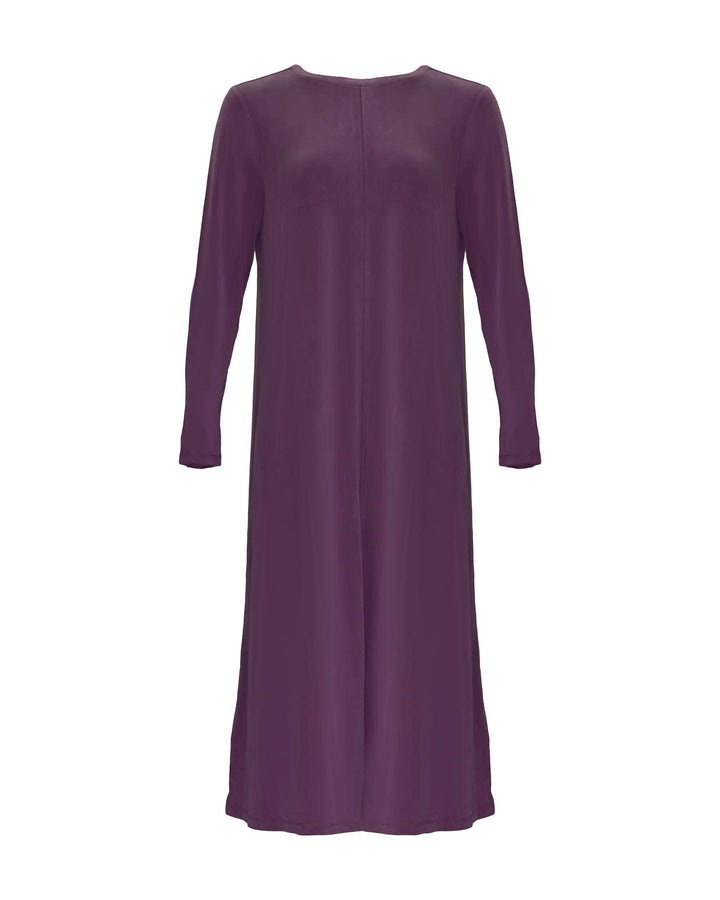 Eileen Fisher - Sandwashed Cupro Knit Crew Neck Dress