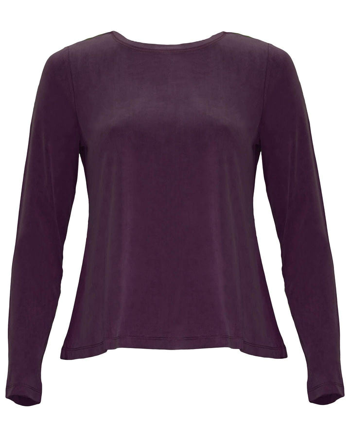 Eileen Fisher - Sandwashed Cupro Knit Crew Neck Top