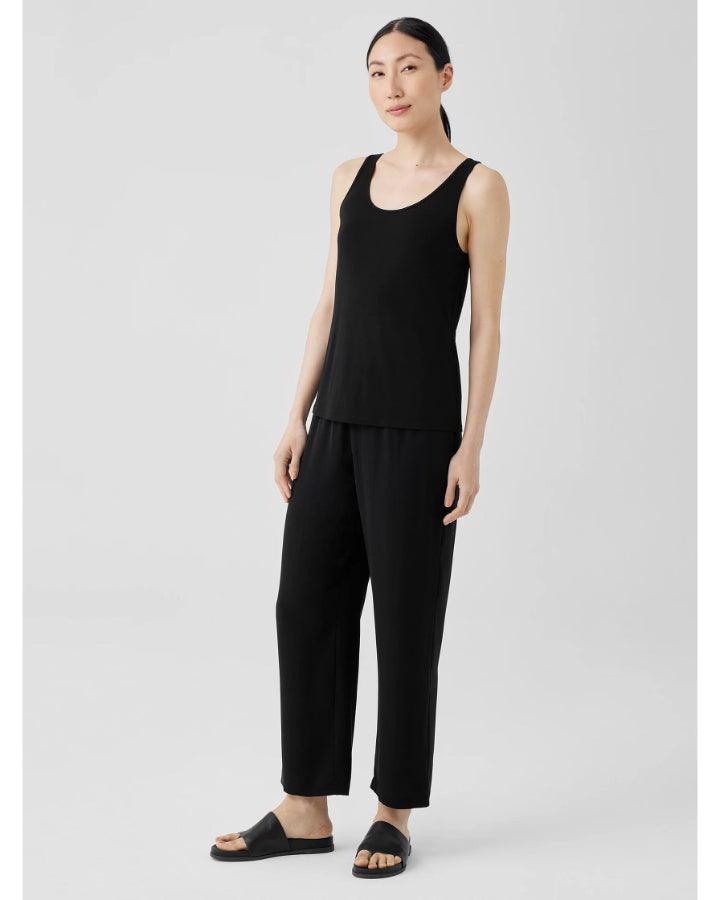 Eileen Fisher - Scoop Neck Silk Jersey Tank Top