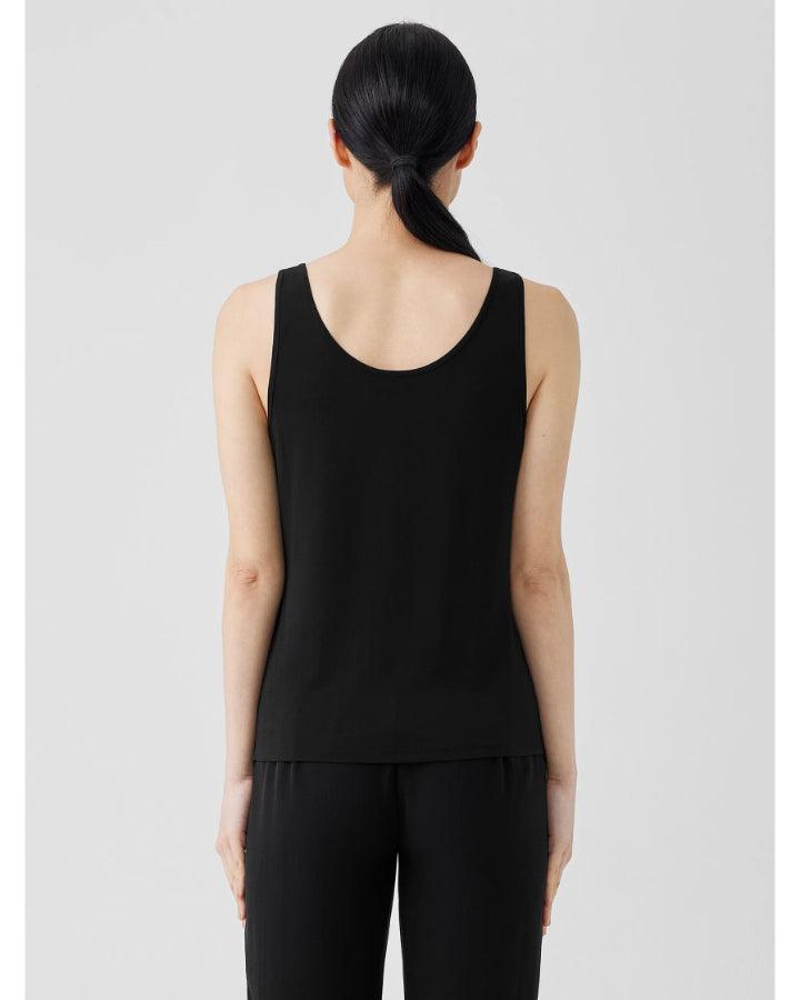 Eileen Fisher - Scoop Neck Silk Jersey Tank Top
