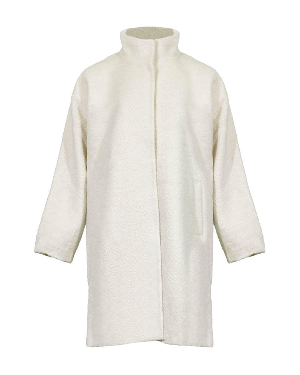 Eileen Fisher - Sheared Suri Alpaca Stand Collar Coat