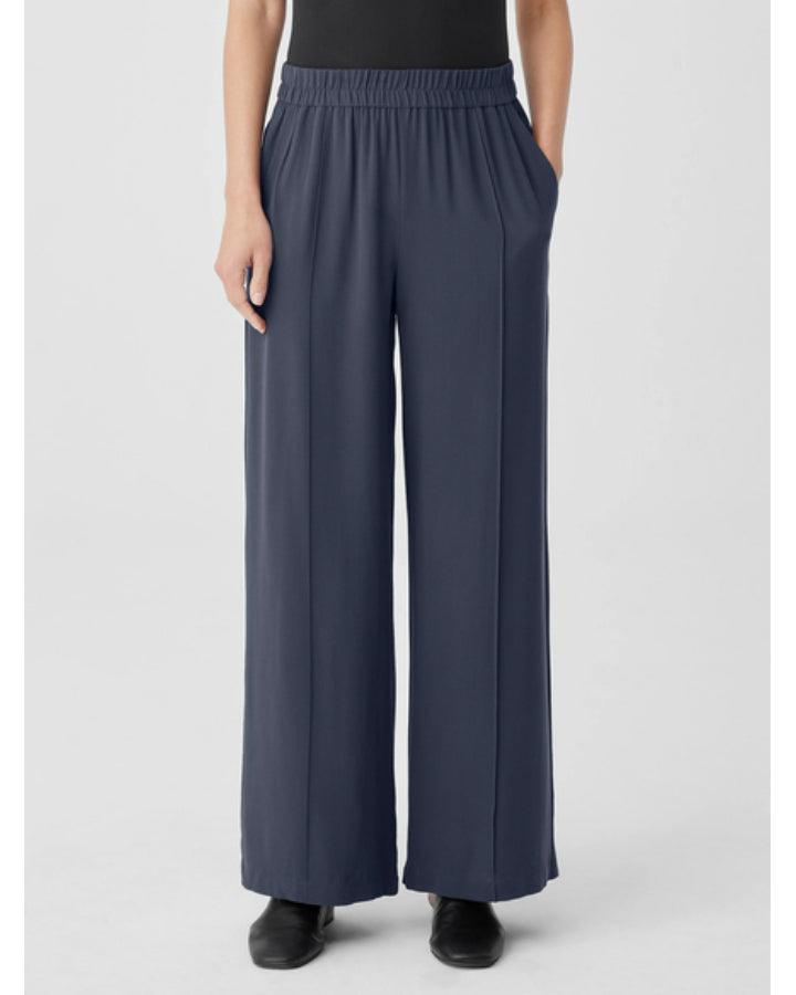 Eileen Fisher - Silk Georgette Crepe Pintuck Pant