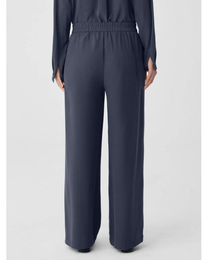 Eileen Fisher - Silk Georgette Crepe Pintuck Pant