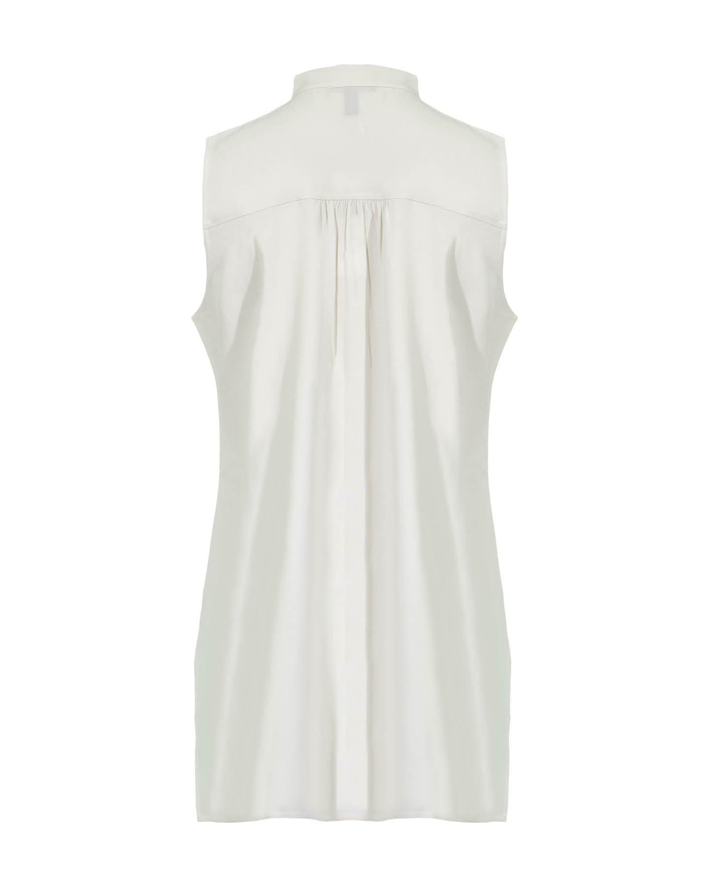 ★MUCENT★ Abella collar button sleeveless eileen-fisher-silk-mandarin-