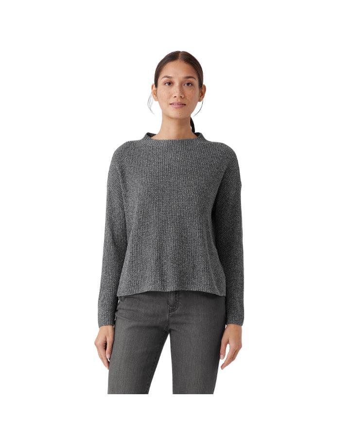 Eileen Fisher - Silk Noil Funnel Neck Pullover