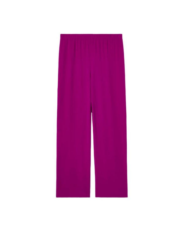 Eileen Fisher - Straight Ankle Silk Georgette Pant