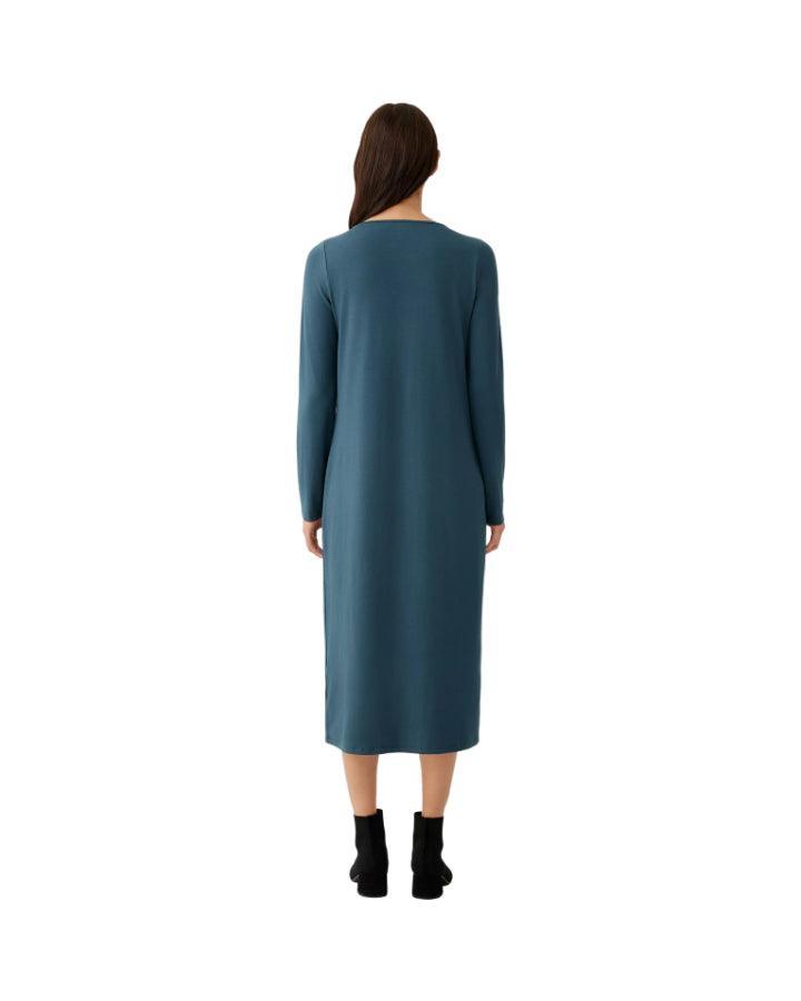 Eileen Fisher - Stretch Jersey Knit Jewel Neck Dress