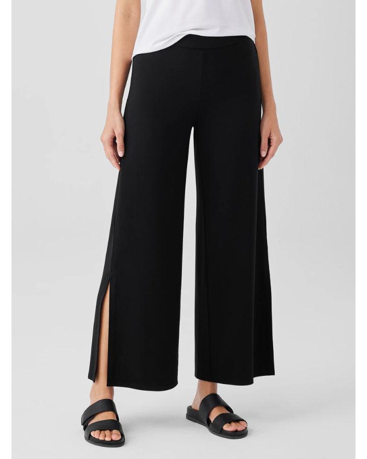 Eileen Fisher - Stretch Jersey Knit Pants with Slits