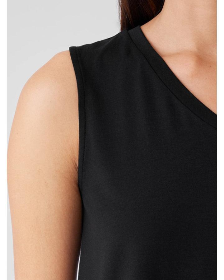 Eileen Fisher - Stretch Jersey Knit V-Neck Tank Top