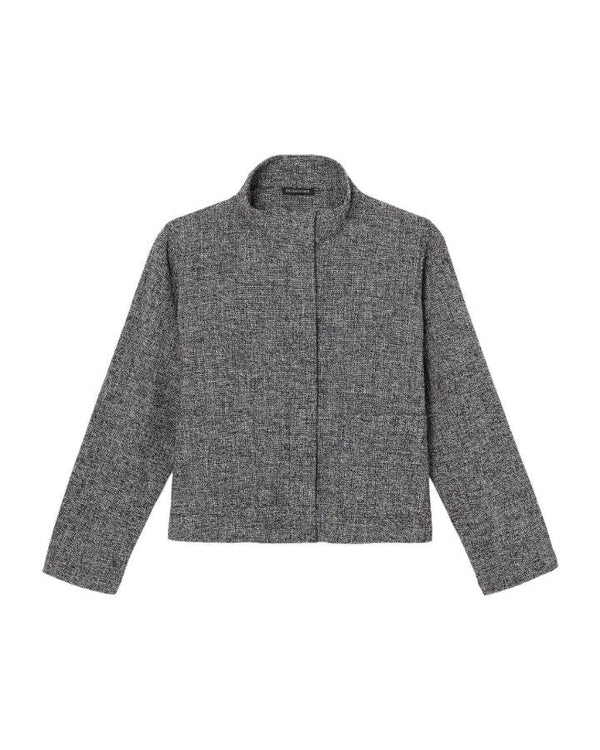 Eileen Fisher - Tweed Stand Collar Jacket