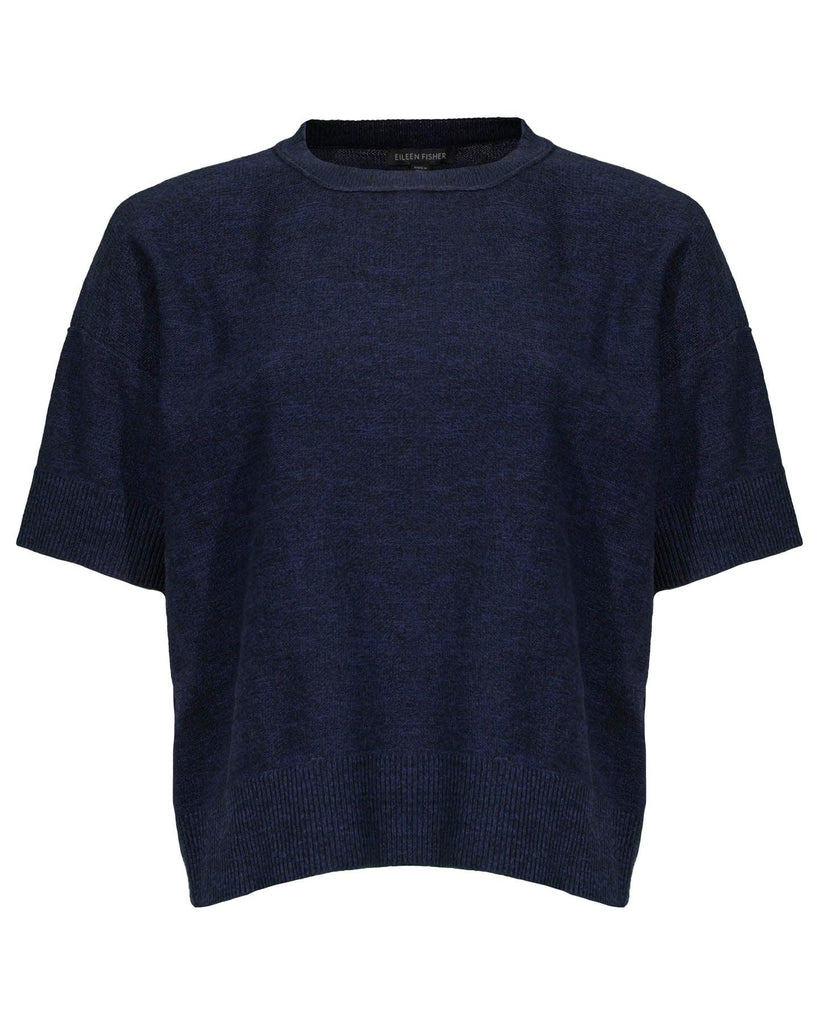 Eileen Fisher - Two Tone Cotton Mix Pullover