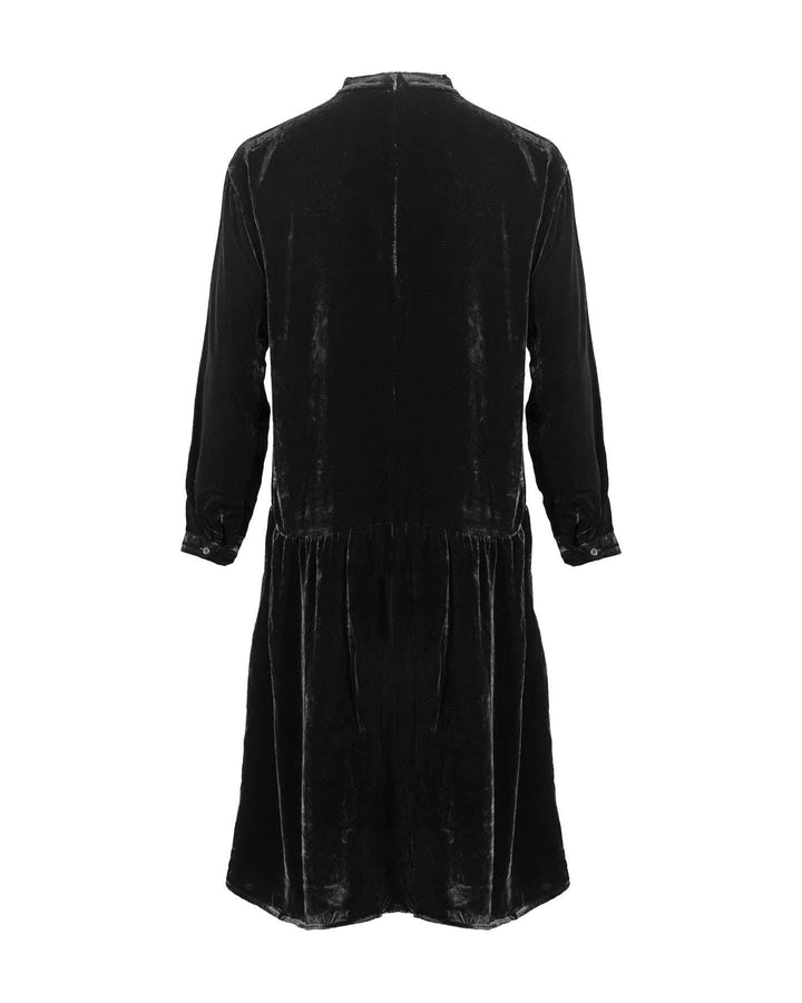 eileen fisher velvet dress Bateau Neck Long Sleeve Maxi in Black at Nordstrom, Size X-Small Eileen Fisher Black Velvet Belted