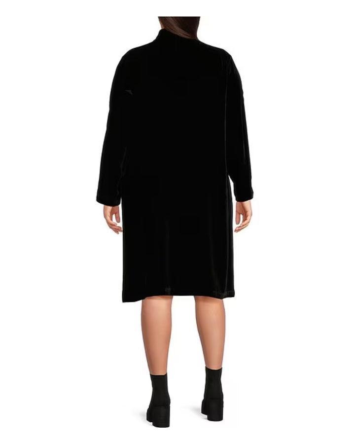 Eileen Fisher - Velvet High Collar Long Jacket